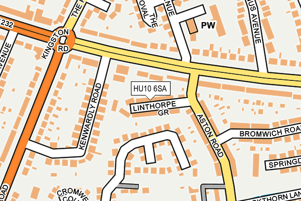 HU10 6SA map - OS OpenMap – Local (Ordnance Survey)