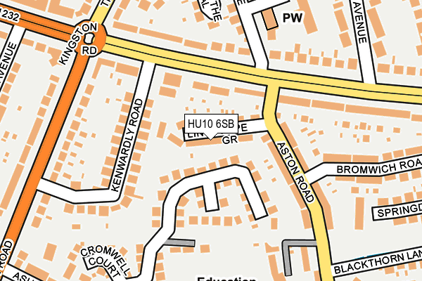 HU10 6SB map - OS OpenMap – Local (Ordnance Survey)