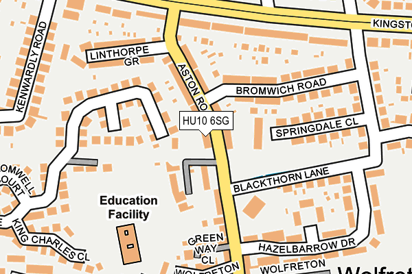 HU10 6SG map - OS OpenMap – Local (Ordnance Survey)