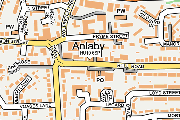 Map of FIELDS OF ANLABY LIMITED at local scale