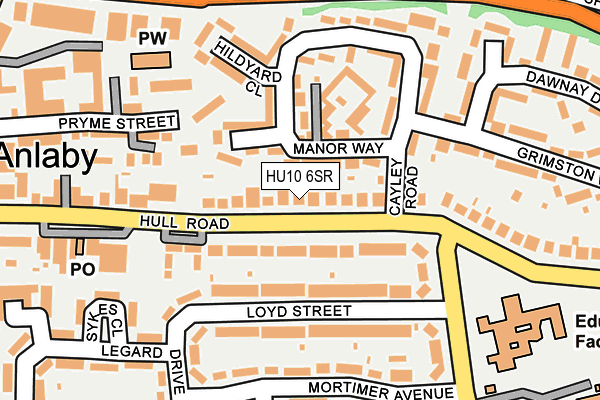 HU10 6SR map - OS OpenMap – Local (Ordnance Survey)