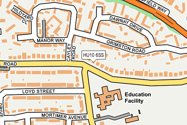 HU10 6SS map - OS OpenMap – Local (Ordnance Survey)