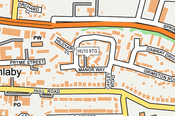 HU10 6TG map - OS OpenMap – Local (Ordnance Survey)