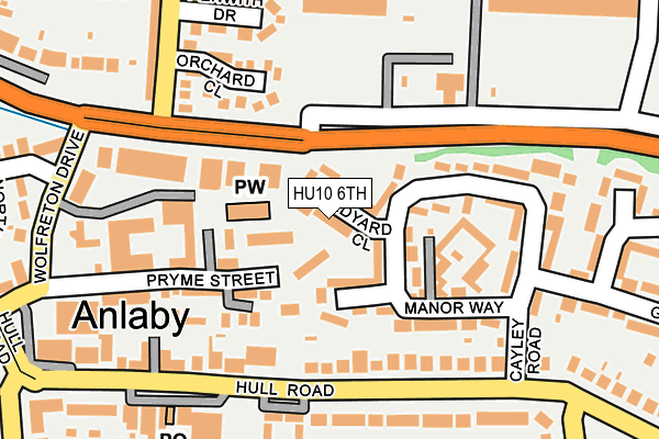 HU10 6TH map - OS OpenMap – Local (Ordnance Survey)