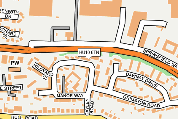 HU10 6TN map - OS OpenMap – Local (Ordnance Survey)