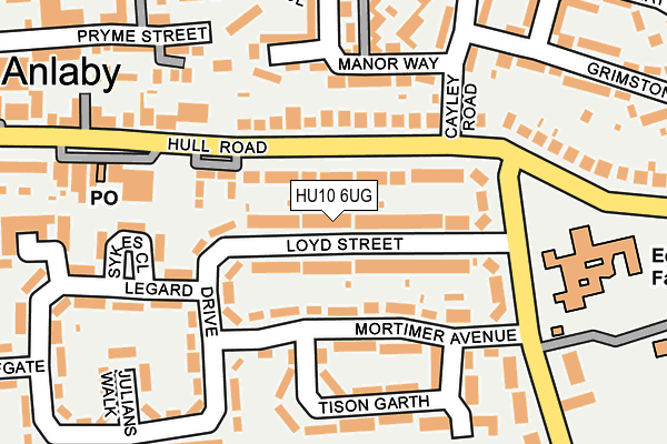 HU10 6UG map - OS OpenMap – Local (Ordnance Survey)