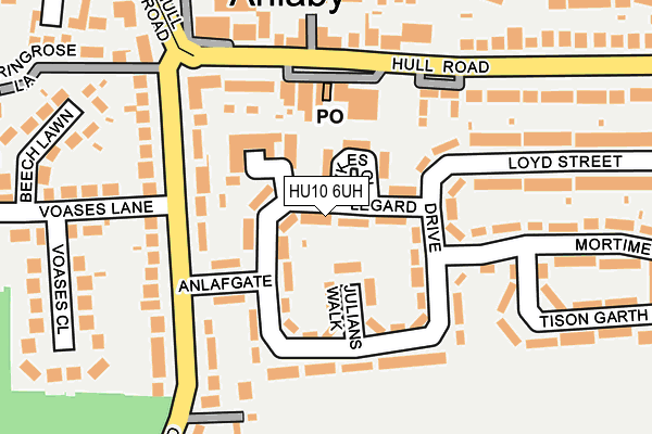 HU10 6UH map - OS OpenMap – Local (Ordnance Survey)