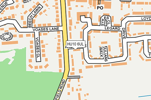 HU10 6UL map - OS OpenMap – Local (Ordnance Survey)