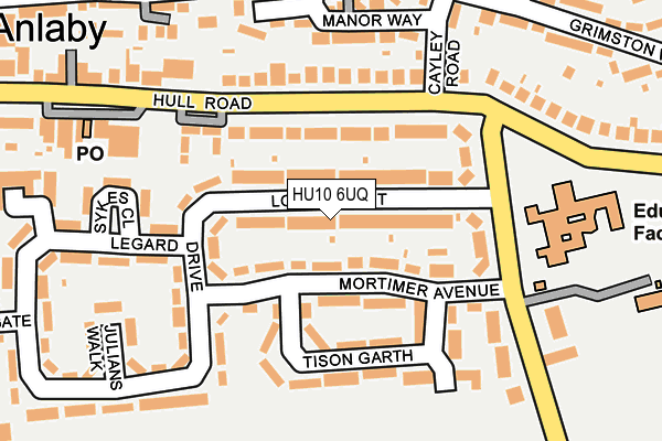 HU10 6UQ map - OS OpenMap – Local (Ordnance Survey)