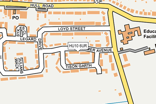 HU10 6UR map - OS OpenMap – Local (Ordnance Survey)
