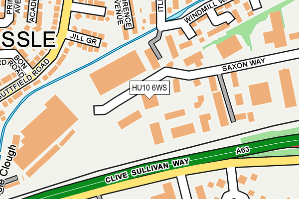 HU10 6WS map - OS OpenMap – Local (Ordnance Survey)