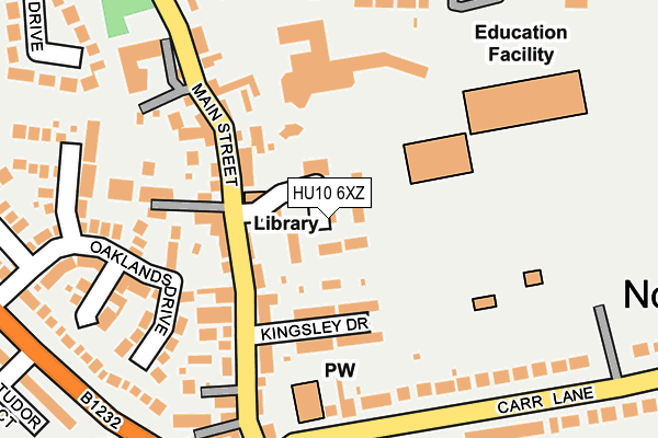 HU10 6XZ map - OS OpenMap – Local (Ordnance Survey)