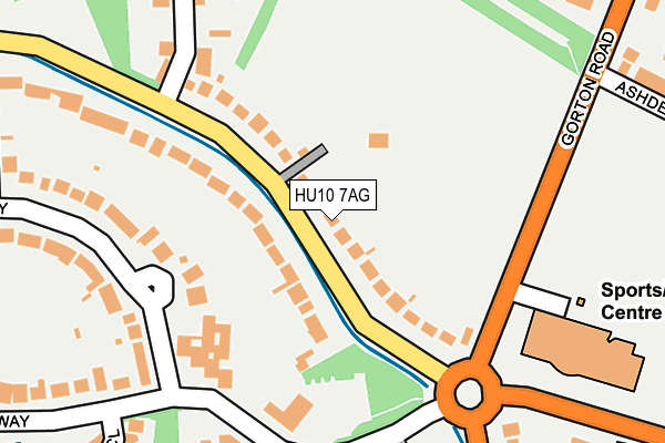 HU10 7AG map - OS OpenMap – Local (Ordnance Survey)