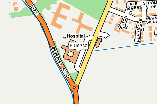 HU10 7AZ map - OS OpenMap – Local (Ordnance Survey)