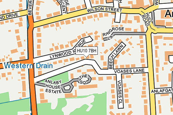 HU10 7BH map - OS OpenMap – Local (Ordnance Survey)