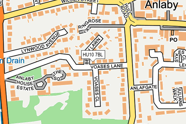HU10 7BL map - OS OpenMap – Local (Ordnance Survey)