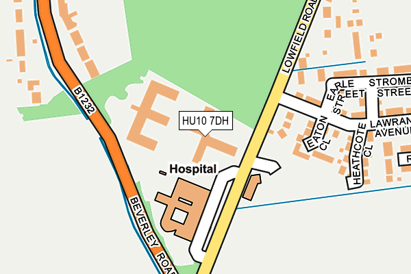 HU10 7DH map - OS OpenMap – Local (Ordnance Survey)
