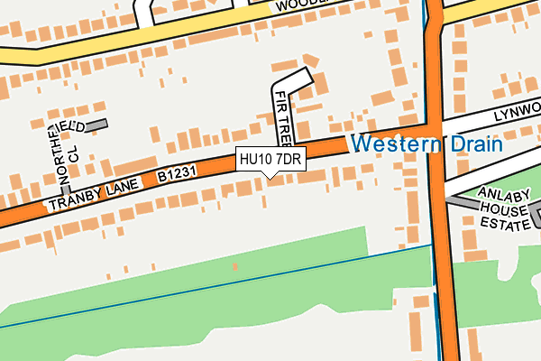 HU10 7DR map - OS OpenMap – Local (Ordnance Survey)