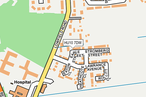 HU10 7DW map - OS OpenMap – Local (Ordnance Survey)
