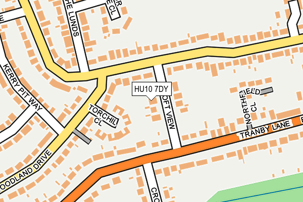 HU10 7DY map - OS OpenMap – Local (Ordnance Survey)