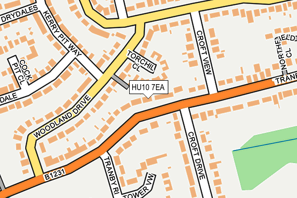 HU10 7EA map - OS OpenMap – Local (Ordnance Survey)