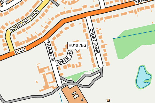 HU10 7EG map - OS OpenMap – Local (Ordnance Survey)