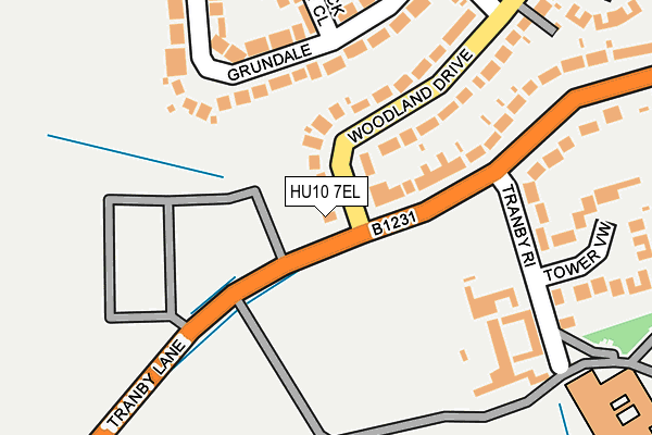 HU10 7EL map - OS OpenMap – Local (Ordnance Survey)