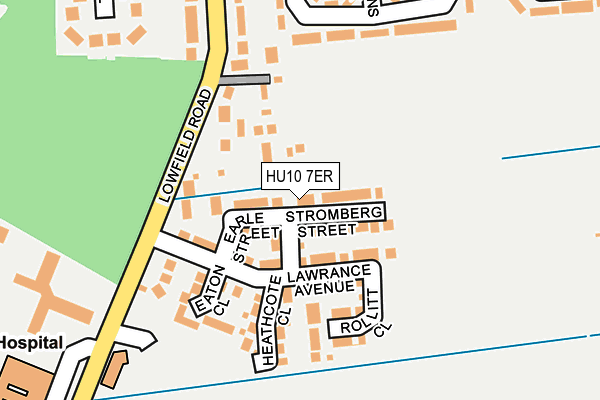 HU10 7ER map - OS OpenMap – Local (Ordnance Survey)