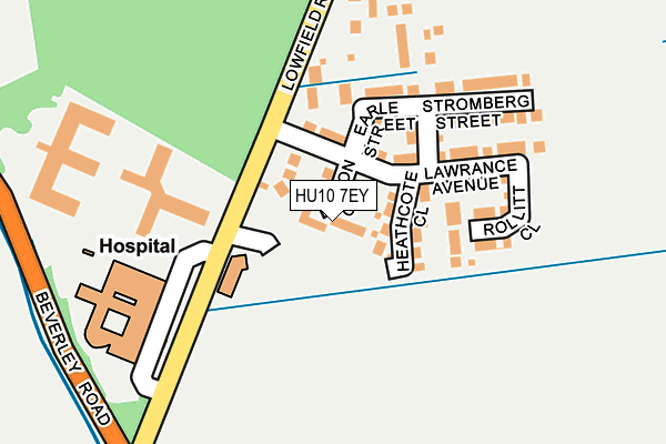 HU10 7EY map - OS OpenMap – Local (Ordnance Survey)
