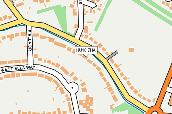 HU10 7HA map - OS OpenMap – Local (Ordnance Survey)
