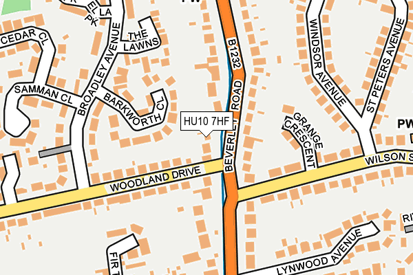 HU10 7HF map - OS OpenMap – Local (Ordnance Survey)