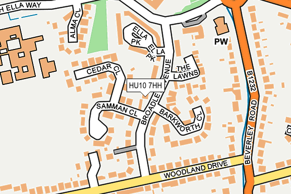 HU10 7HH map - OS OpenMap – Local (Ordnance Survey)