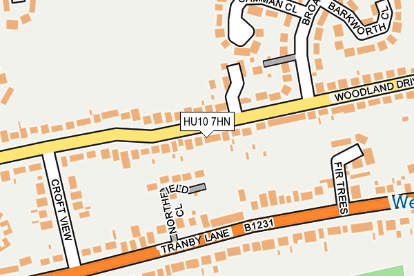 HU10 7HN map - OS OpenMap – Local (Ordnance Survey)