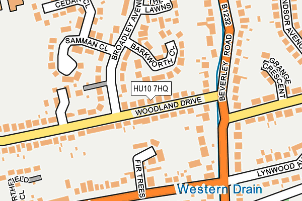 HU10 7HQ map - OS OpenMap – Local (Ordnance Survey)