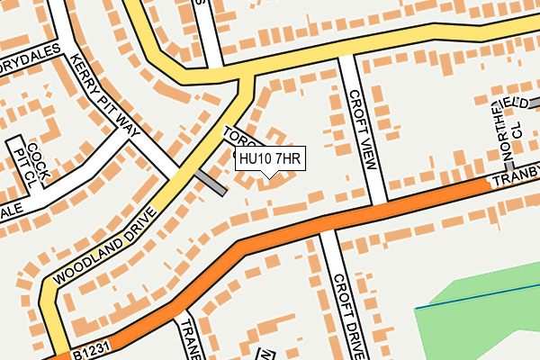 HU10 7HR map - OS OpenMap – Local (Ordnance Survey)
