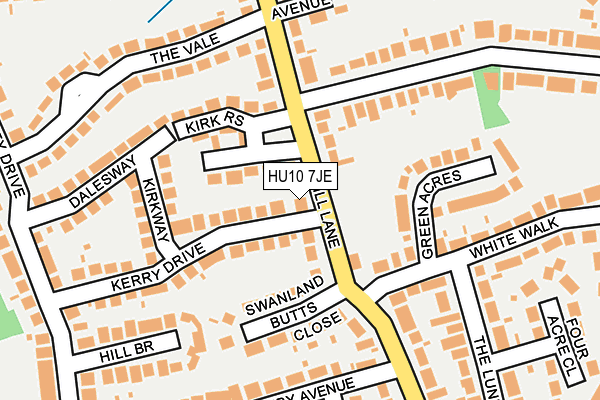 HU10 7JE map - OS OpenMap – Local (Ordnance Survey)