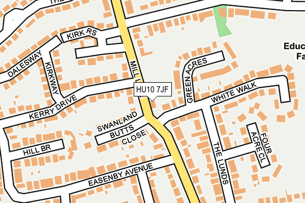 HU10 7JF map - OS OpenMap – Local (Ordnance Survey)