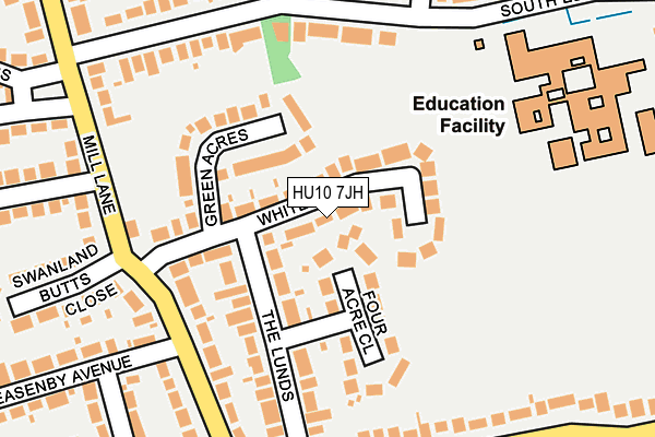 HU10 7JH map - OS OpenMap – Local (Ordnance Survey)
