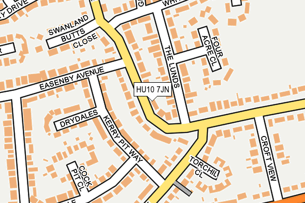 HU10 7JN map - OS OpenMap – Local (Ordnance Survey)