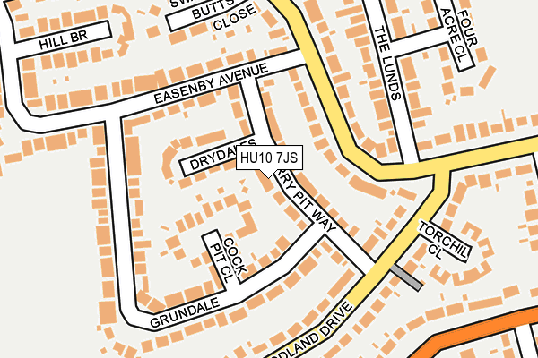 HU10 7JS map - OS OpenMap – Local (Ordnance Survey)