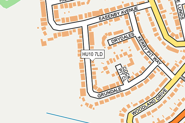 HU10 7LD map - OS OpenMap – Local (Ordnance Survey)