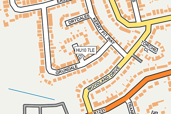 HU10 7LE map - OS OpenMap – Local (Ordnance Survey)