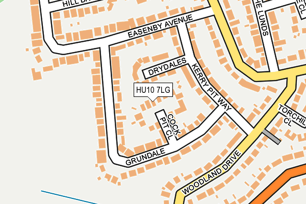 HU10 7LG map - OS OpenMap – Local (Ordnance Survey)