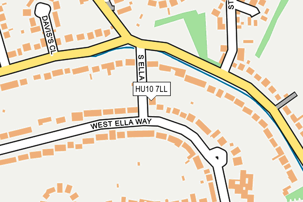 HU10 7LL map - OS OpenMap – Local (Ordnance Survey)