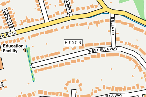 HU10 7LN map - OS OpenMap – Local (Ordnance Survey)