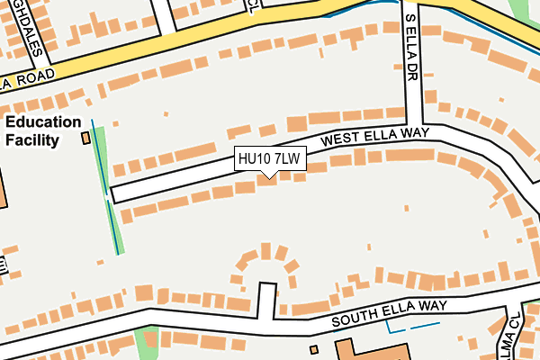 HU10 7LW map - OS OpenMap – Local (Ordnance Survey)