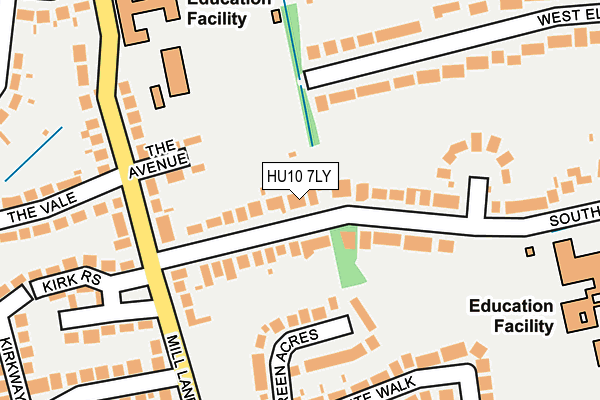 HU10 7LY map - OS OpenMap – Local (Ordnance Survey)