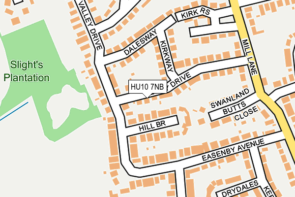 HU10 7NB map - OS OpenMap – Local (Ordnance Survey)
