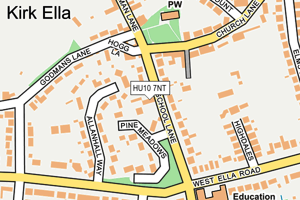 HU10 7NT map - OS OpenMap – Local (Ordnance Survey)
