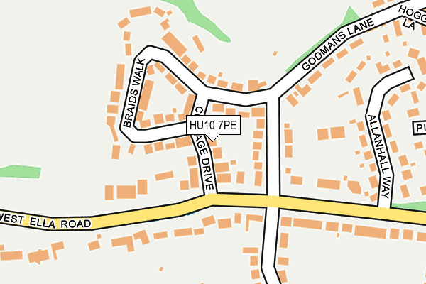 HU10 7PE map - OS OpenMap – Local (Ordnance Survey)